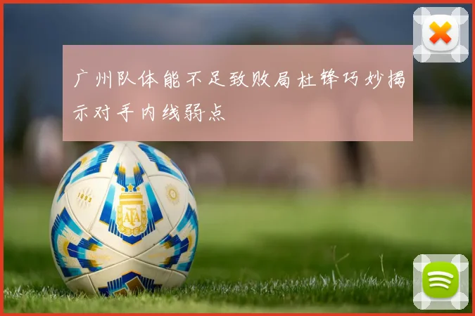 广州队体能不足致败局杜锋巧妙揭示对手内线弱点